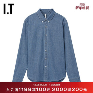 WITTH 新款 LOVE男装 牛仔衬衫 简约有型翻领水洗上衣8501XUO 长袖