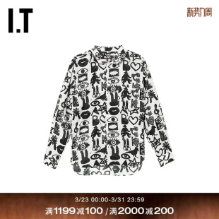 des GARCONS 饰衬衫 CDG 满幅涂鸦装 COMME BLACK情侣款 HOMME