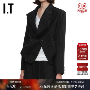 des COMME GARCONS女装 解构感条纹西装 时髦设计感 夹克新款 CDG