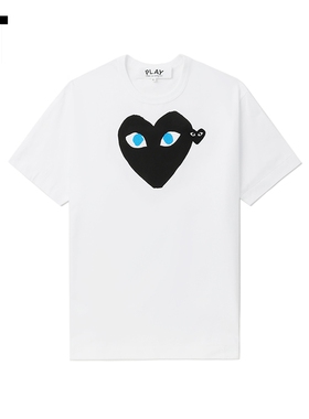 IT CDG PLAY COMME des GARCONS川久保玲情侣爱心logo装饰短袖T恤