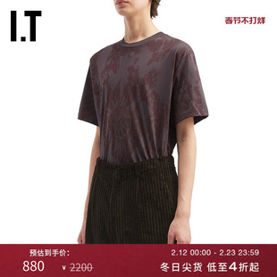 IT OUR LEGACY男装短袖T恤新款时髦复古花卉图案装饰半袖4256BRMP