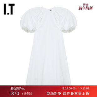 noir 纯色连衣裙新款 kei 泡泡袖 优雅气质3MO010XM ninomiya女装