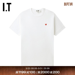 COMME PLAY des GARCONS川久保玲情侣爱心logo装 T恤 饰短袖 CDG