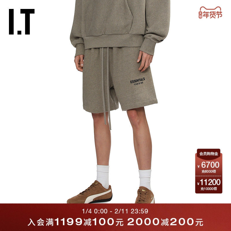 IT ESSENTIALS男装宽松运动短裤新款简约休闲阔腿裤卫裤6020W9MQ,男装,短裤,淘宝优惠券,粉丝福利购,淘宝优惠卷