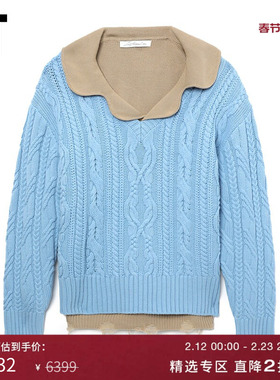 IT LOUIS SHENGTAO CHEN女装羊毛针织衫新款宽松叠层毛衣254187X