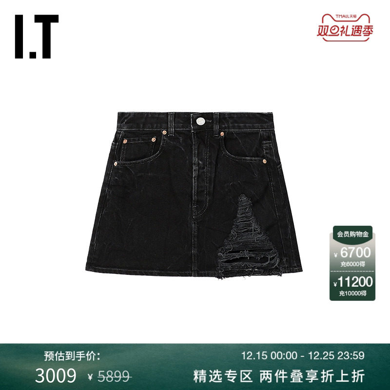 ITVETEMENTS合身牛仔半身裙