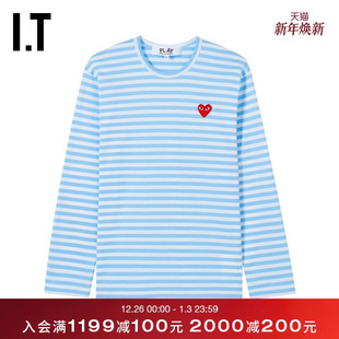COMME PLAY des GARCONS川久保玲情侣条纹长袖 T恤清爽时尚 CDG