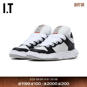 IT Mihara Yasuhiro女款系带运动鞋新款潮酷街头拼色板鞋W718BLKM