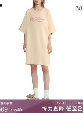 IT OFF-WHITE™女装廓形半袖连衣裙T恤裙010132X