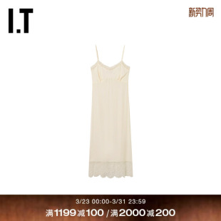 吊带连衣裙新款 Rocha女装 时髦优雅蕾丝拼接吊带裙长裙 Simone