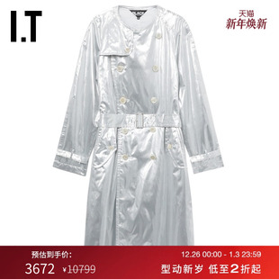 CDG HOMME COMME GARCONS BLACK情侣光泽感双排扣大衣风衣 des