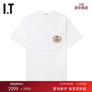 BODE男装 饰宽松半袖 圆领短袖 复古学院风徽章装 5CS060MO T恤新款