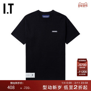 IT DESCENDANT男装宽松短袖T恤新款潮流休闲logo装饰半袖STM08SMN