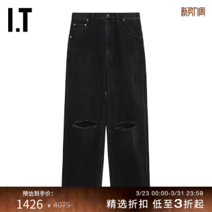 新款 宽松破洞牛仔裤 时尚 街头水洗直筒裤 VB3373XM 长裤 Tibi女装