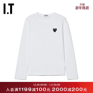 COMME PLAY des GARÇONS川久保玲女装 T恤爱心缝饰内 长袖 CDG