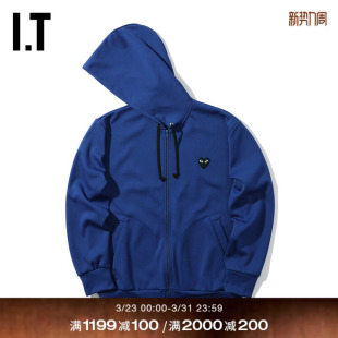 des COMME PLAY GARÇONS川久保玲男连帽拉链卫衣黑色爱心 CDG