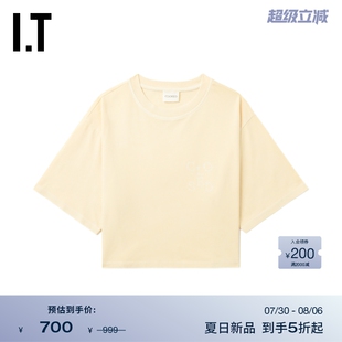 简约休闲纯色短款 上衣新款 CLOSED女装 T恤2844HAMO 宽松圆领短袖