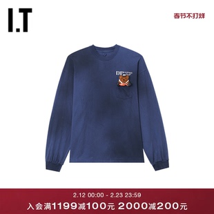 IT doublet男装宽松长袖T恤新款小熊玩偶缀饰休闲上衣6CS433MQ