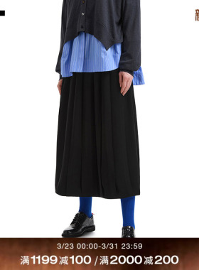IT 日本ENFÖLD女装半身裙褶裥裙新款纯色百褶裙中长裙131861XQ