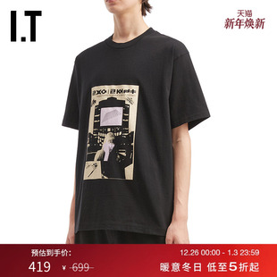 潮流酷感图案印花圆领半袖 T恤新款 宽松短袖 S28T03MP C.E男装