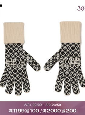 IT MM6 Maison Margiela女款针织手套新款时髦复古五指手套M101JP