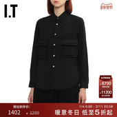 CDG 衬衫 COMME GARCONS 饰口袋长袖 DES GARCONS女装