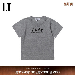 COMME PLAY des GARÇONS川久保玲童装 T恤logo爱心印 短袖 CDG