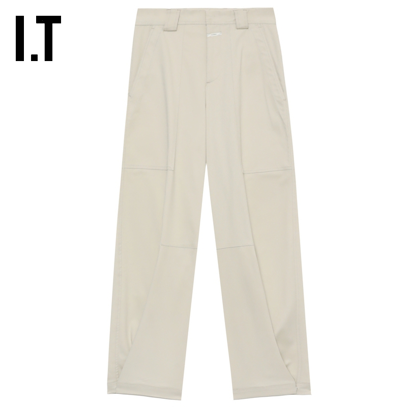 ITCLOSED宽松露踝小直筒裤