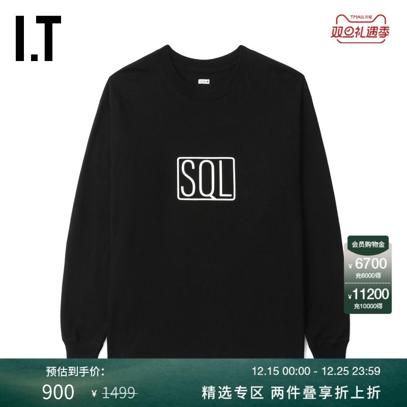 ITSEQUEL圆领长袖T恤简约休闲