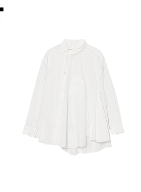 IT CDG COMME des GARCONS女装斜门襟长袖衬衫新款时尚解构感衬衣
