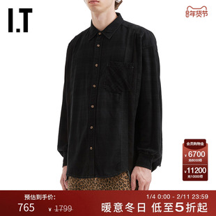 IT NEEDLES男装格纹衬衫新款日潮古着感裁片拼接格子上衣RW3955MP