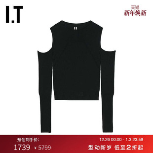 超长袖 Owens女装 针织衫 新品 挖剪镂空薄毛衣66363CAK 个性 Rick