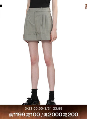 IT rag & bone女装卷边短裤阔腿裤新款宽松纯色西装短裤RA2L25XQ