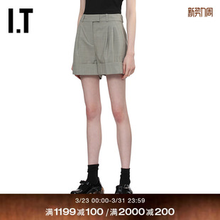 bone女装 卷边短裤 短裤 rag RA2L25XQ 宽松纯色西装 新款 阔腿裤