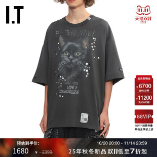 Mihara 复古街潮宽松半袖 Yasuhiro男装 T恤新款 TS752MP 廓形短袖