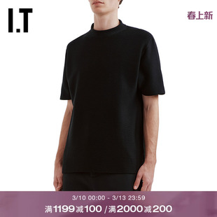 IT CFCL男装小圆领短袖T恤新款简约质感纯色休闲半袖上衣18GB00MQ