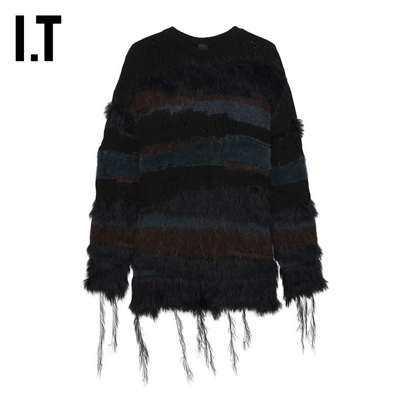 ITJUUN.J针织连衣裙摩登时髦