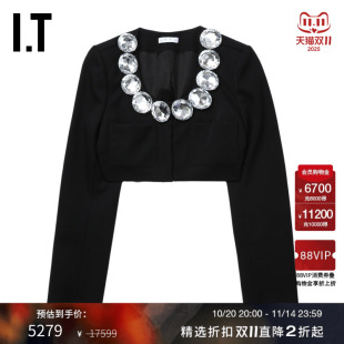 露脐夹克新款 短款 Nyc女装 时髦华丽钻饰合身外套TA0008XM Area