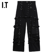 We11Done男装 饰休闲裤 阔腿工装 长裤 率性街潮多袢带装 裤 新款