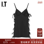 NO.1女装 ACT 吊带连衣裙甜酷辣妹饰蝴蝶结露背合身短裙2207XJ