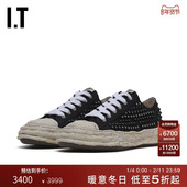 Mihara 潮流个性 Yasuhiro女款 做旧运动鞋 新款 饰铆钉厚底帆布鞋