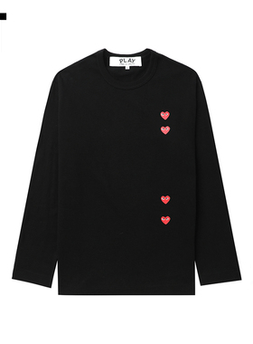 IT CDG PLAY COMME des GARCONS川久保玲情侣款基础款圆领长袖T恤