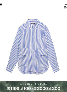 IT CDG COMME des GARCONS HOMME DEUX男装竖条纹长袖衬衫新款