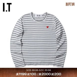 COMME PLAY des GARCONS川久保玲女装 T恤简约休闲 条纹长袖 CDG