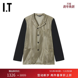 des GARCONS HOMME 网眼镂空拼接西装 COMME DEUX男装 夹克 CDG