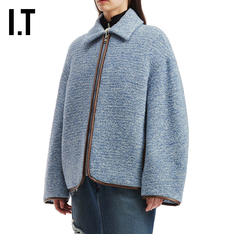 ITJWAnderson翻领拉链毛呢夹克