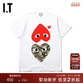 COMME 新品 des PLAY男装 T恤2019秋季 GARÇONS 短袖 爱心248MA