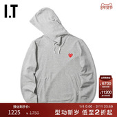 GARÇONS川久保玲男装 连帽卫衣爱心缝饰 COMME des CDG PLAY