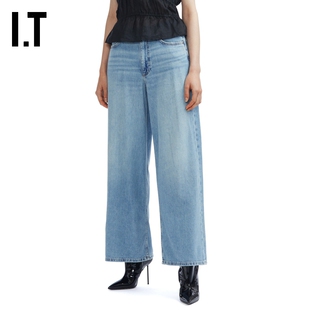 IT rag & bone女装阔腿裤牛仔裤新款简约休闲风宽松长裤IT5F1FXP