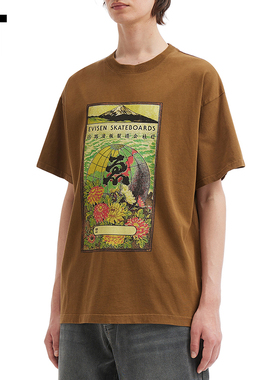 IT Evisen Skateboards男装短袖T恤新款复古日潮宽松半袖009644MP